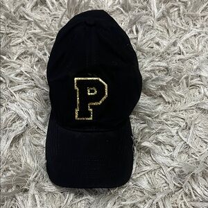 Black and Gold Embroidered Women's Hat